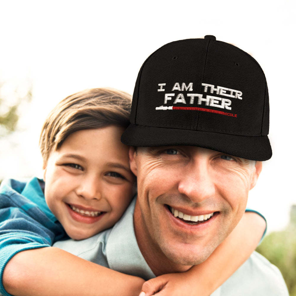 Personalized Light Saber I Am Their Father Baseball Cap Gifts for Father