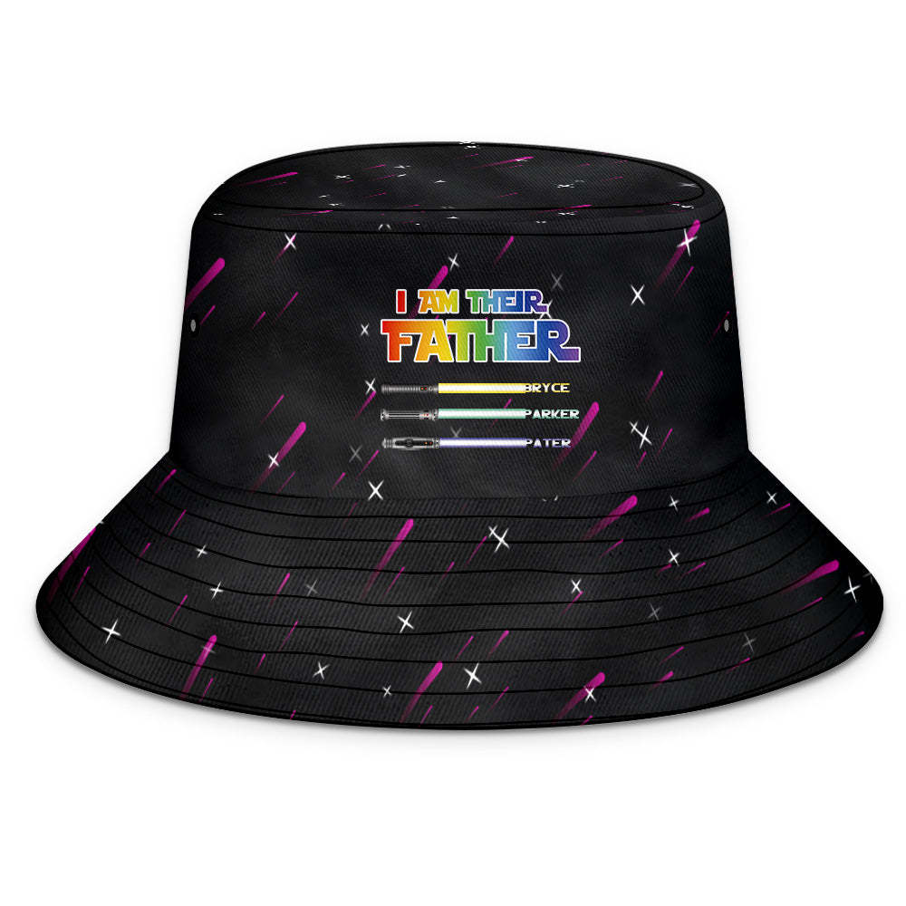 Custom Bucket Hat Light Saber I Am Their Father Bucket Hat Gifts for Father