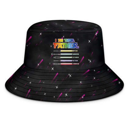 Custom Bucket Hat Light Saber I Am Their Father Bucket Hat Gifts for Father