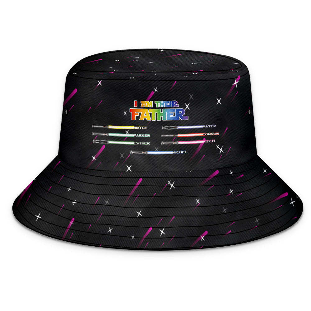 Custom Bucket Hat Light Saber I Am Their Father Bucket Hat Gifts for Father
