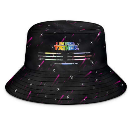 Custom Bucket Hat Light Saber I Am Their Father Bucket Hat Gifts for Father