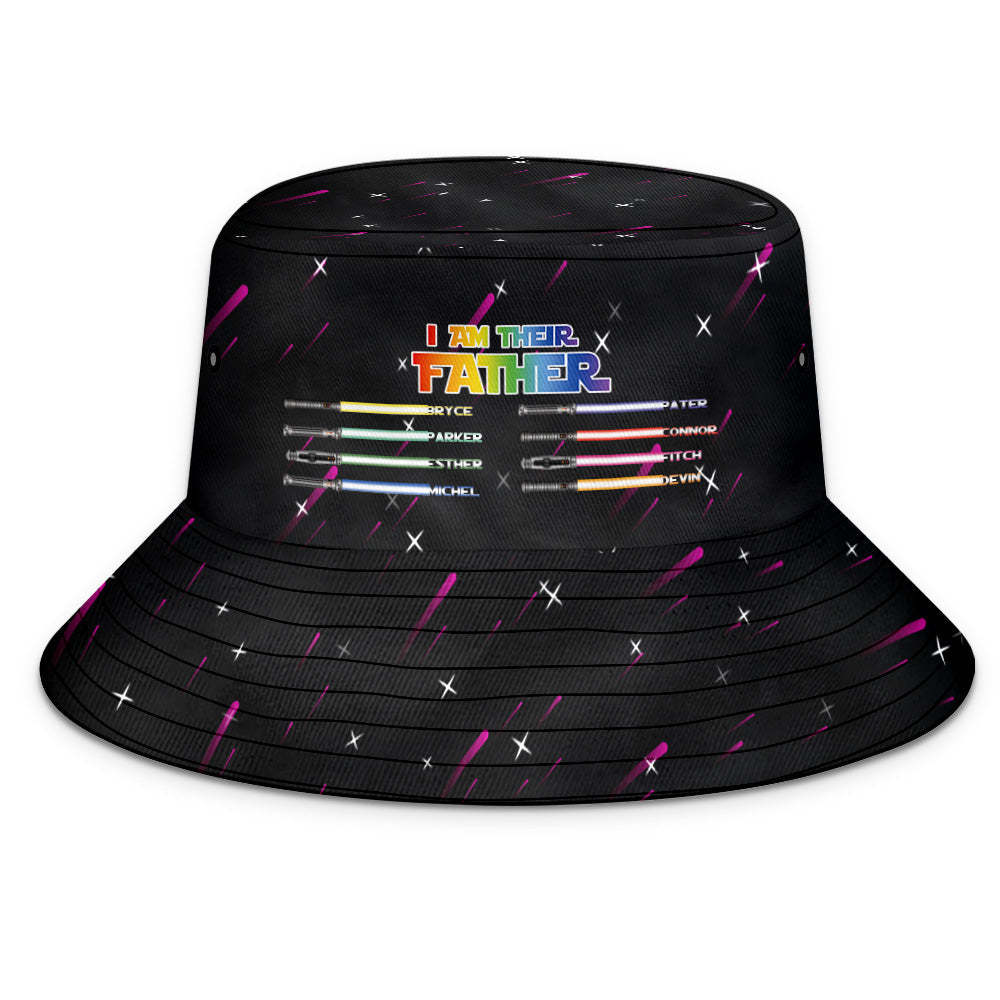 Custom Bucket Hat Light Saber I Am Their Father Bucket Hat Gifts for Father