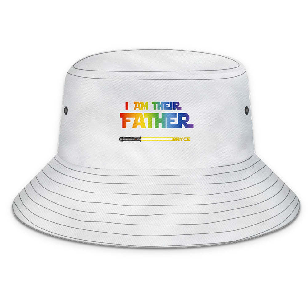 Custom Bucket Hat Light Saber I Am Their Father Bucket Hat Gifts for Father