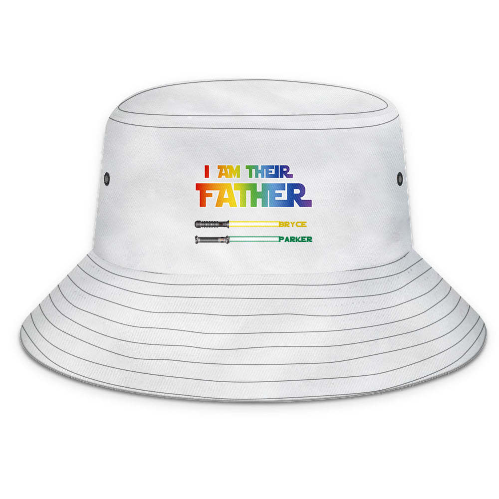 Custom Bucket Hat Light Saber I Am Their Father Bucket Hat Gifts for Father