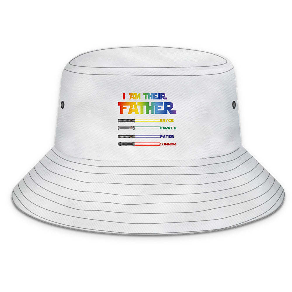 Custom Bucket Hat Light Saber I Am Their Father Bucket Hat Gifts for Father
