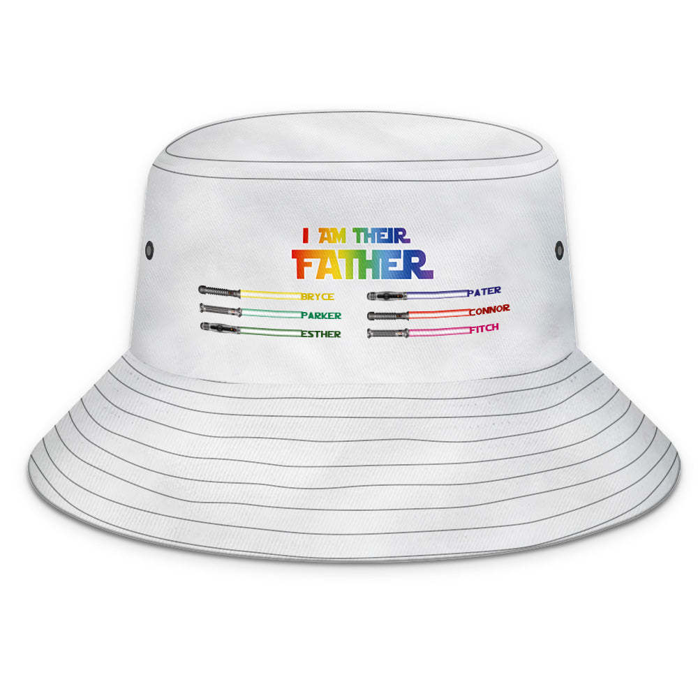 Custom Bucket Hat Light Saber I Am Their Father Bucket Hat Gifts for Father
