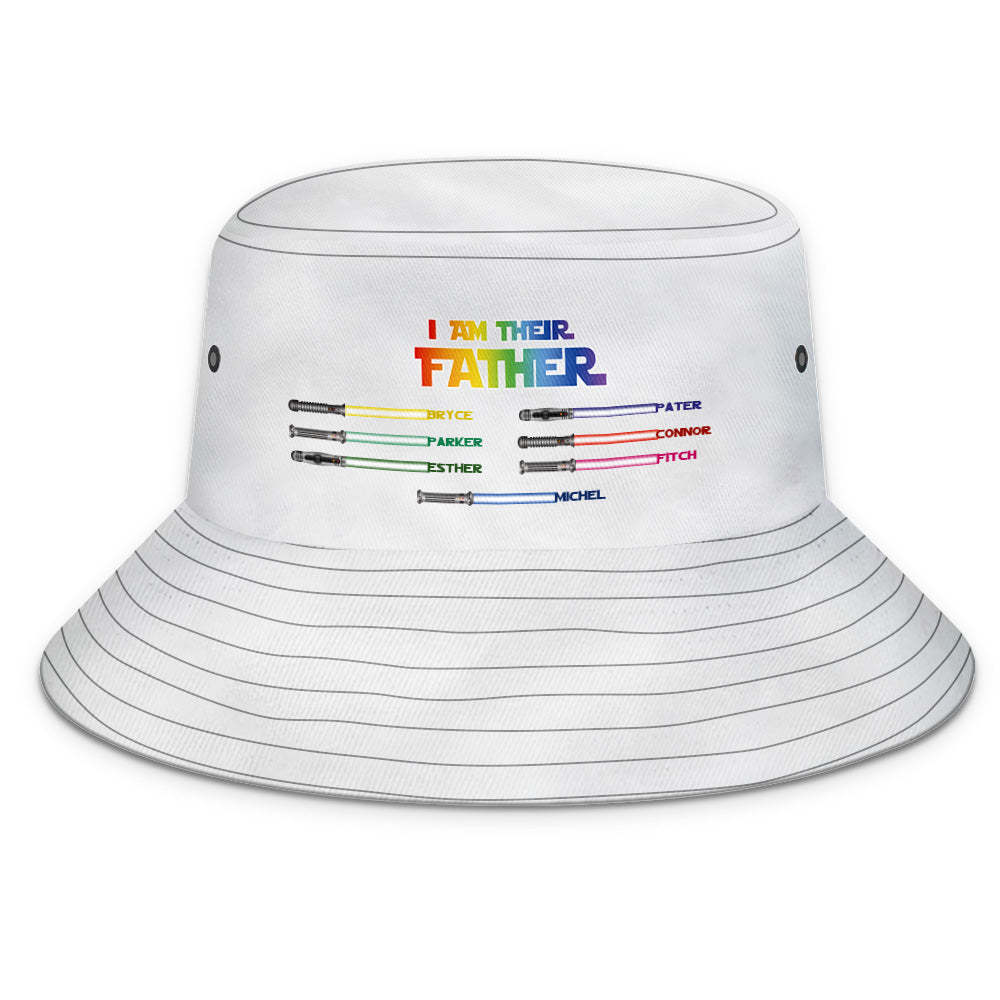 Custom Bucket Hat Light Saber I Am Their Father Bucket Hat Gifts for Father