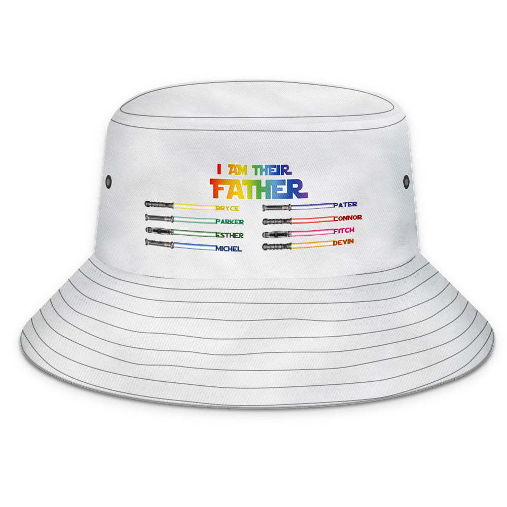 Custom Bucket Hat Light Saber I Am Their Father Bucket Hat Gifts for Father