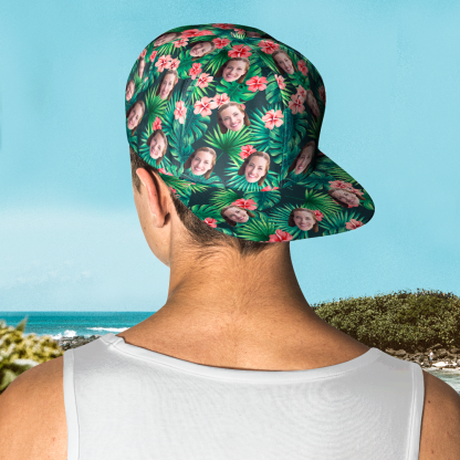 Custom Face Hawaiian Style Baseball Cap Gifts for Him