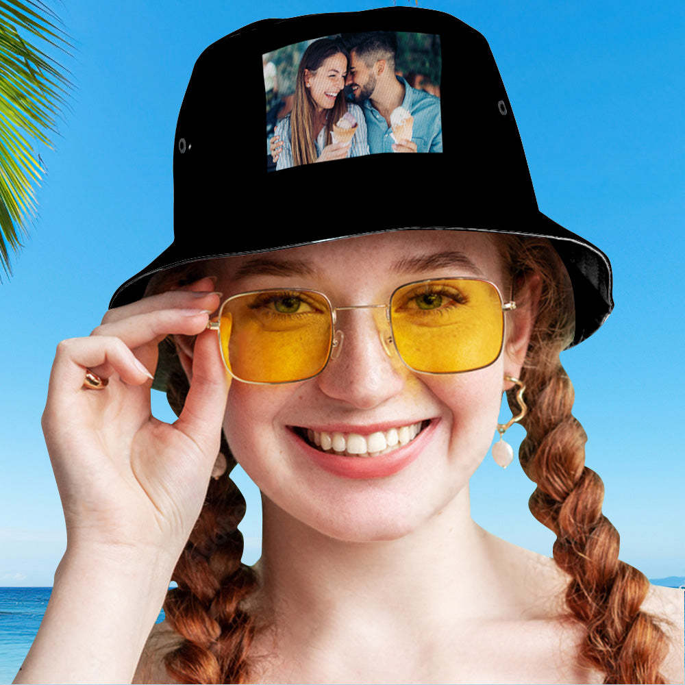 Custom Photo Bucket Hat Personalized Summer Sun Hat Fisherman Cap