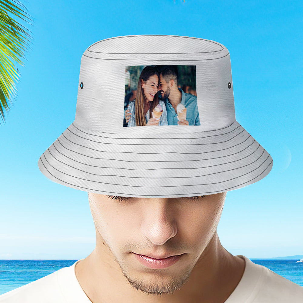 Custom Photo Bucket Hat Personalized Summer Sun Hat Fisherman Cap