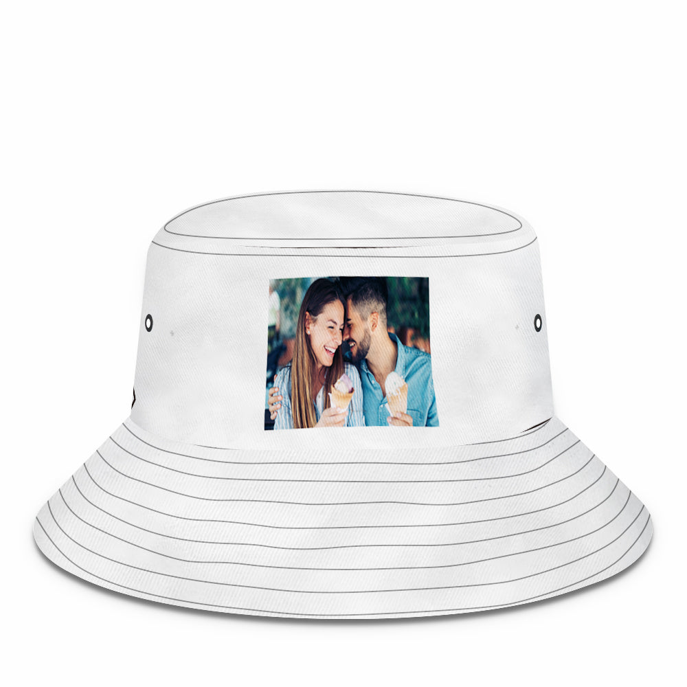 Custom Photo Bucket Hat Personalized Summer Sun Hat Fisherman Cap