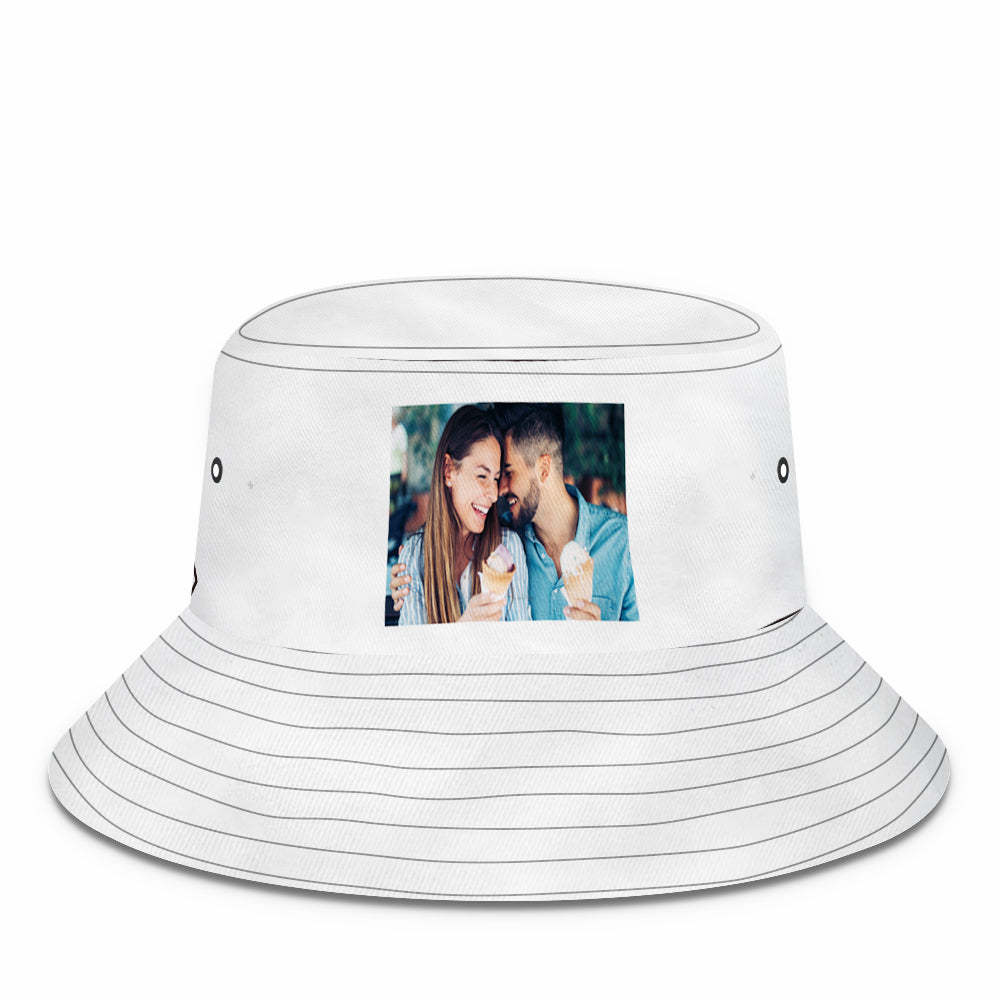 Custom Photo Bucket Hat Personalized Summer Sun Hat Fisherman Cap