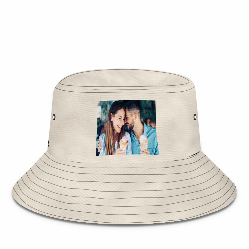 Custom Photo Bucket Hat Personalized Summer Sun Hat Fisherman Cap