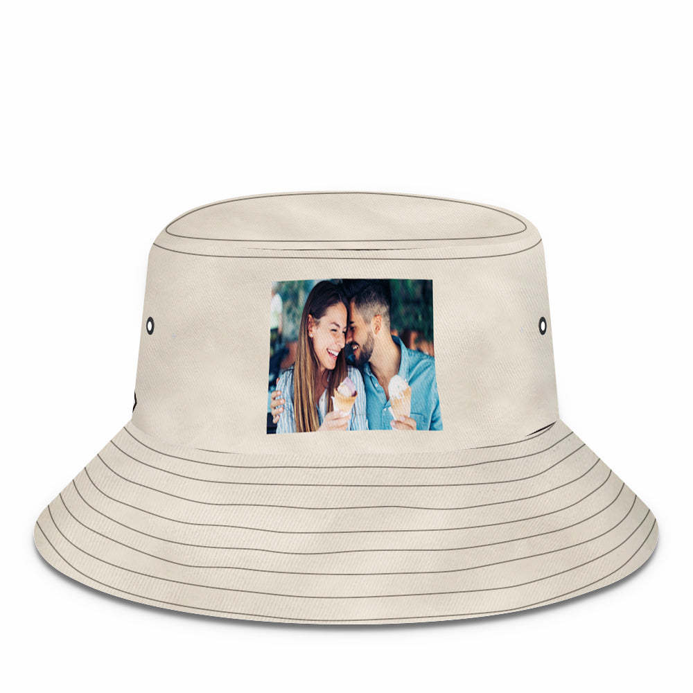 Custom Photo Bucket Hat Personalized Summer Sun Hat Fisherman Cap