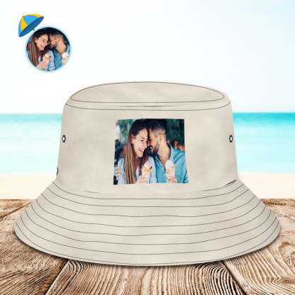 Custom Photo Bucket Hat Personalized Summer Sun Hat Fisherman Cap