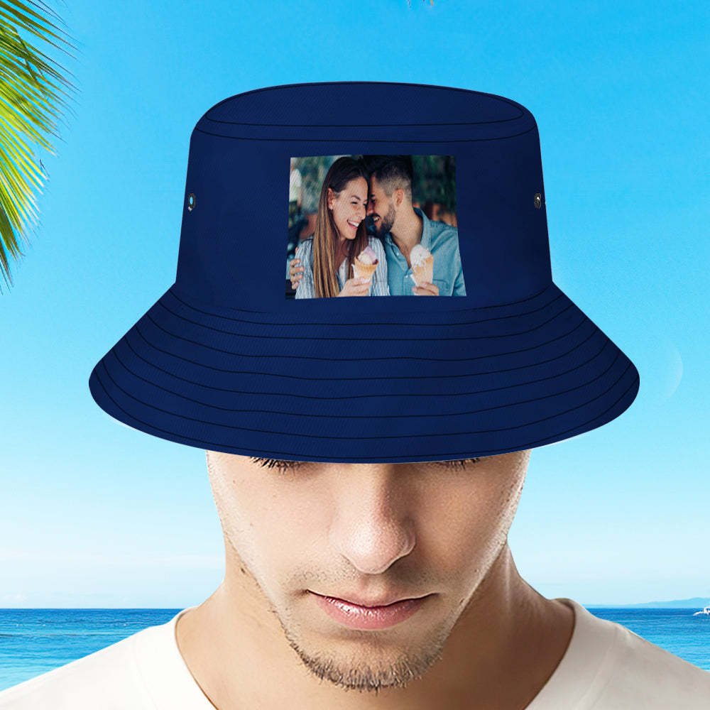 Custom Photo Bucket Hat Personalized Summer Sun Hat Fisherman Cap