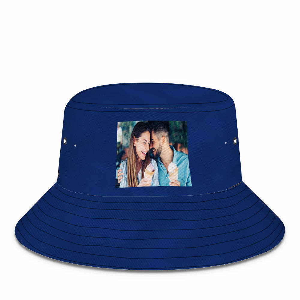 Custom Photo Bucket Hat Personalized Summer Sun Hat Fisherman Cap