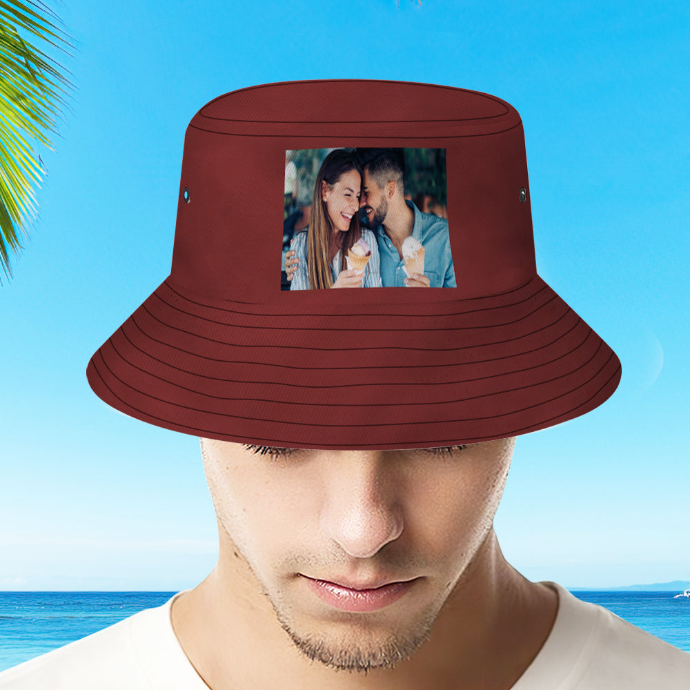Custom Photo Bucket Hat Personalized Summer Sun Hat Fisherman Cap