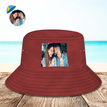 Custom Photo Bucket Hat Personalized Summer Sun Hat Fisherman Cap