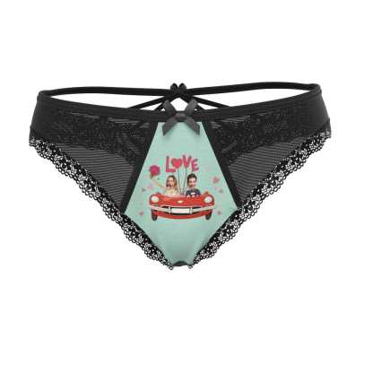 Custom Wedding Face Underwear Custom Lace Thong Wedding Gifts