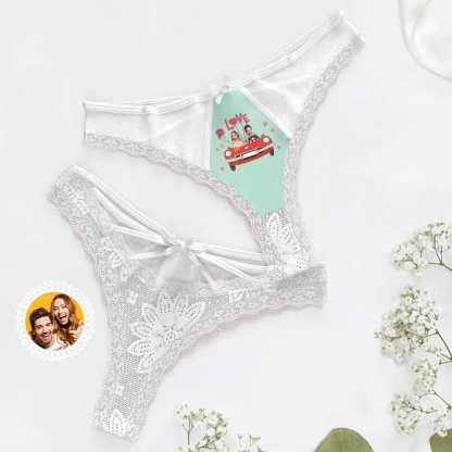 Custom Wedding Face Underwear Custom Lace Thong Wedding Gifts