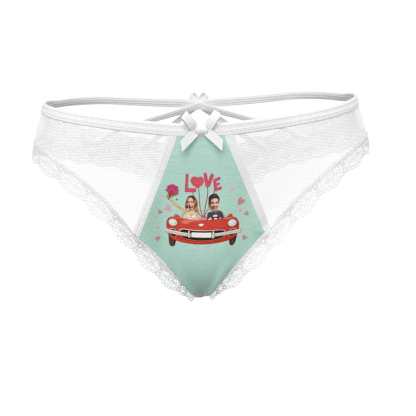 Custom Wedding Face Underwear Custom Lace Thong Wedding Gifts