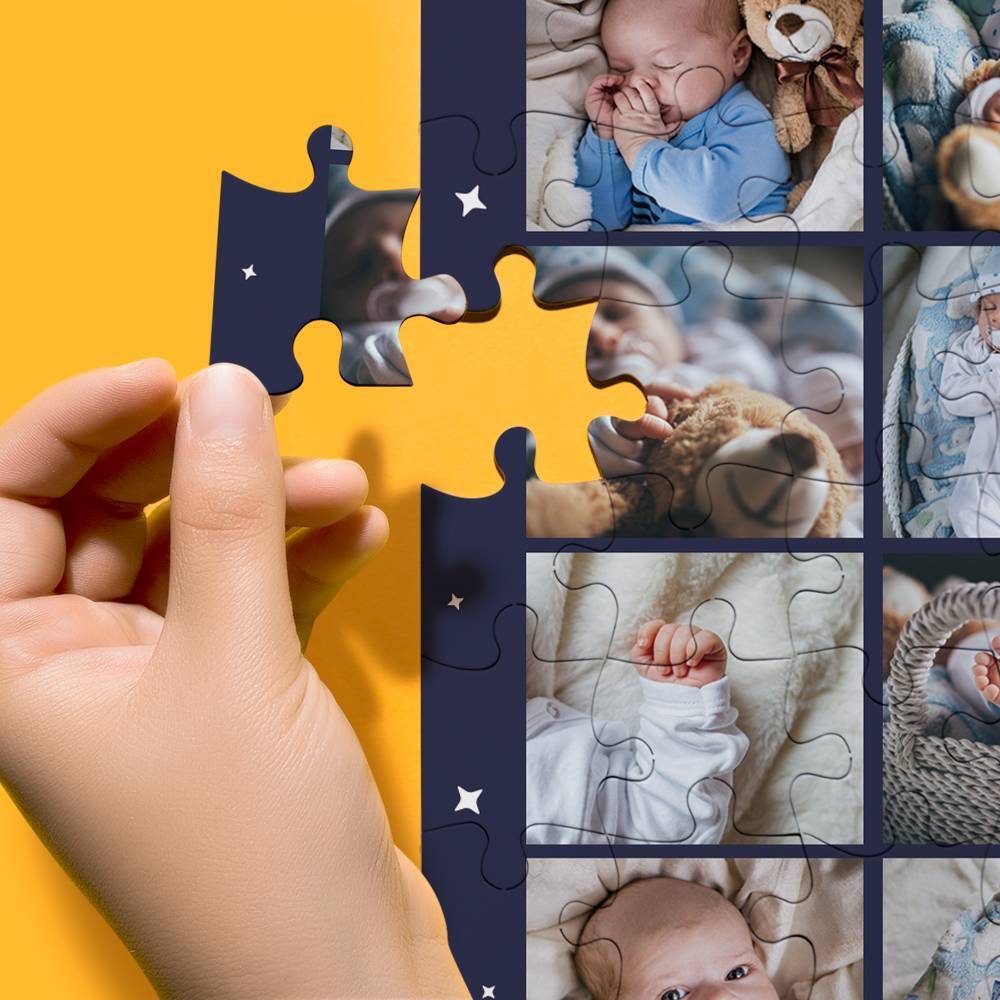 Custom Photo Jigsaw Puzzle Gift For Newborn 35 1000 Pieces - 9 Pictures