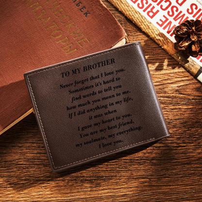 Gift for Dad To My Dad Personalized Photo Wallet Leather Wallet Engraved Wallet Gift For Him To My Son To My Brother