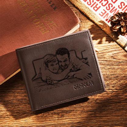 Gift for Dad To My Dad Personalized Photo Wallet Leather Wallet Engraved Wallet Gift For Him To My Son To My Brother