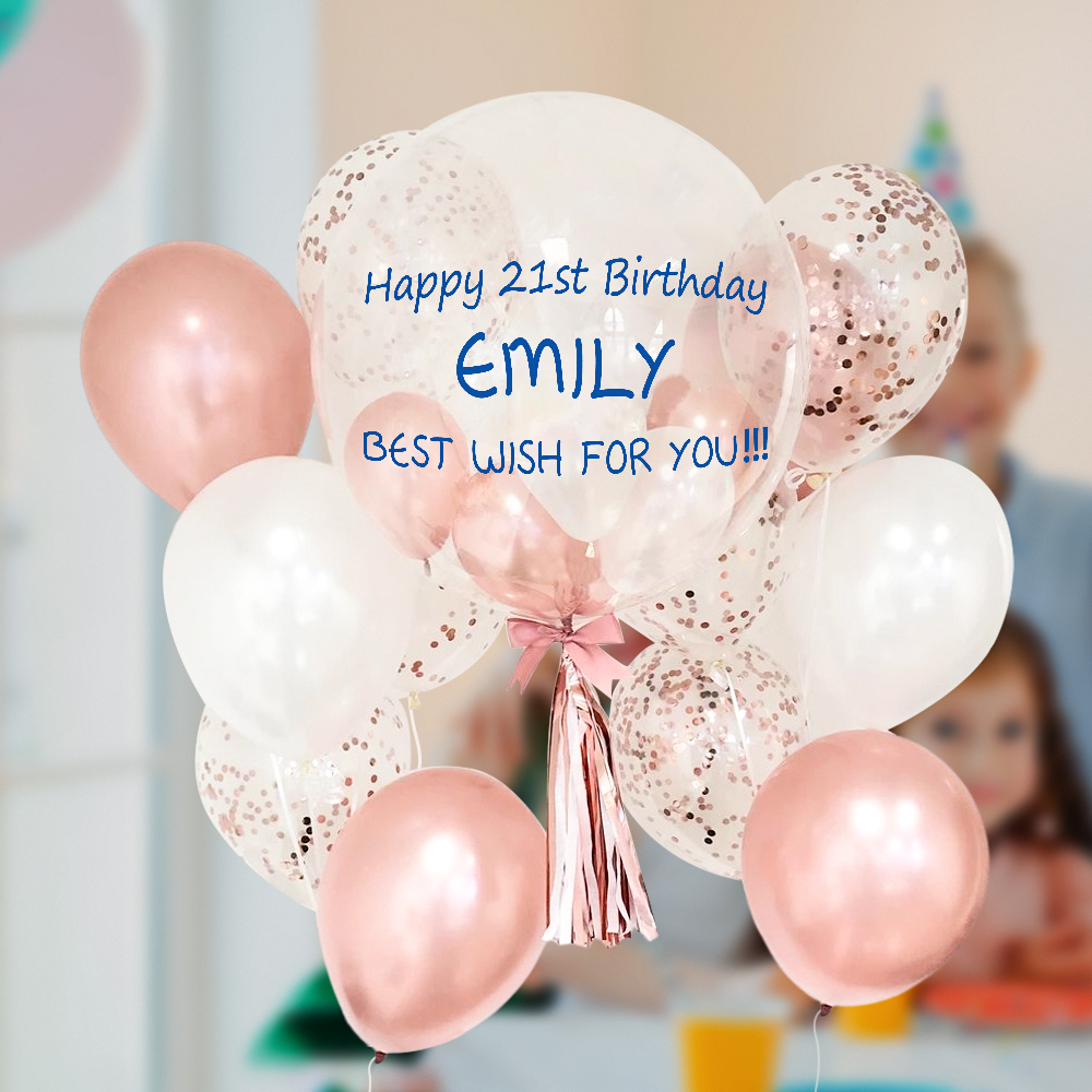 Custom Bobo Transparent Balloons Kit Stickers DIY for Wedding Birthday Party Decorative Supplies