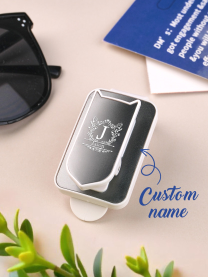 Personalized Name Car Sunglasses Holder Car Sun Visor Clip Birthday Gift for Friend Family