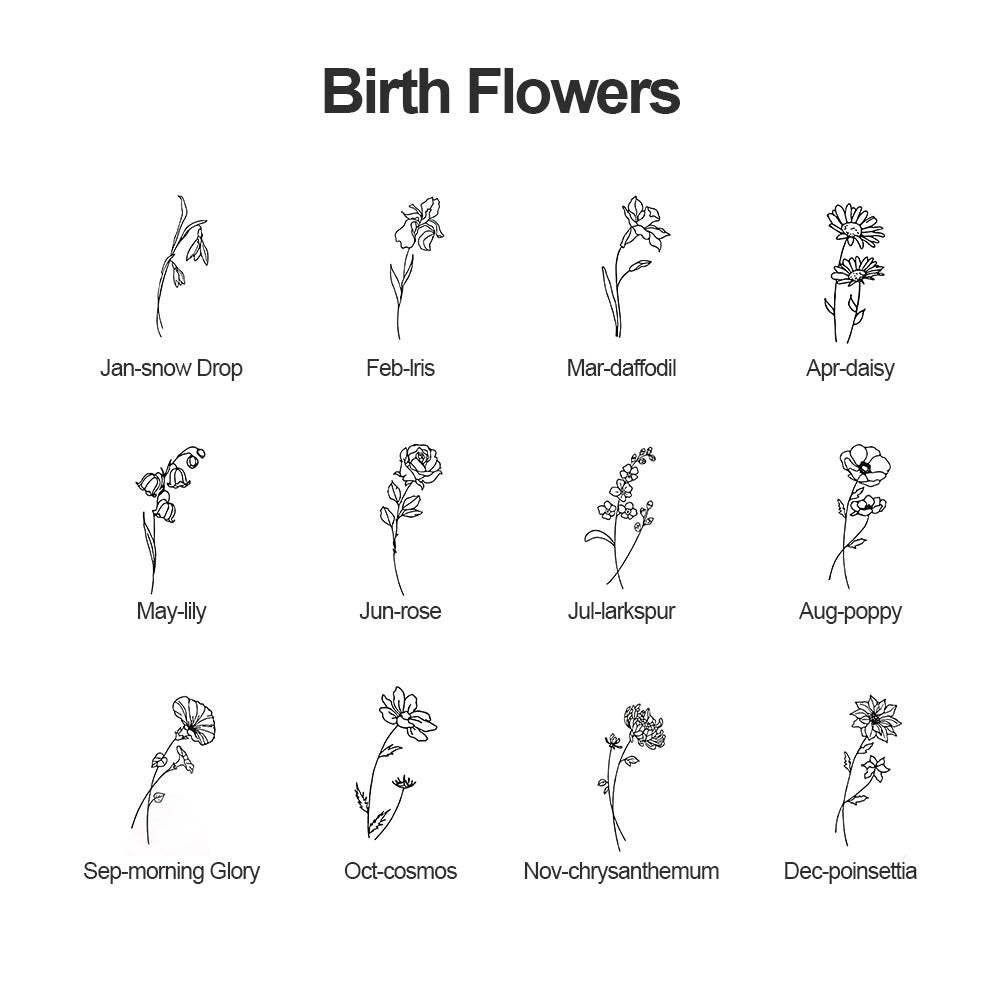 Personalized Birth Flower Jewelry Box Custom Jewelry Organizer Storage Gift for Her