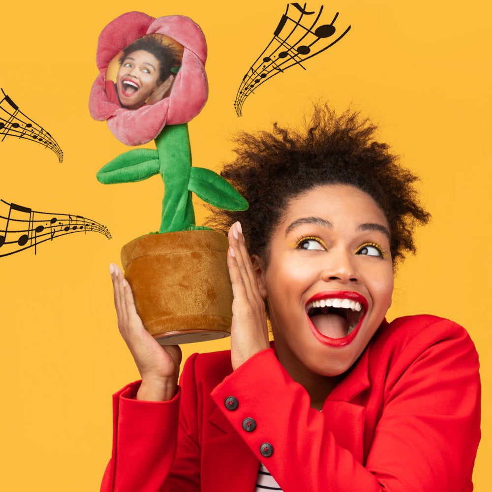 Custom Photo Dancing Plant Recording Music Toy Flower Singing Sunflower