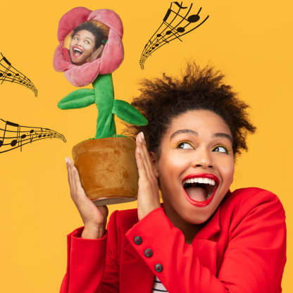 Custom Photo Dancing Plant Recording Music Toy Flower Singing Sunflower