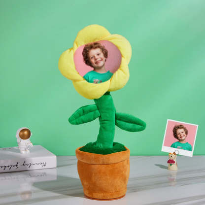 Custom Photo Dancing Plant Recording Music Toy Flower Singing Sunflower