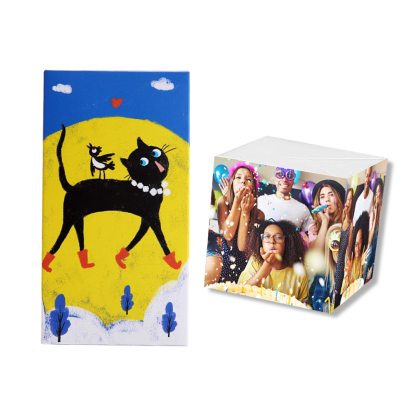 Custom Photo Surprise Box Personalized Text Surprise Explosion Bounce Box - Black Cat in Red Shoes