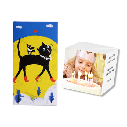 Custom Photo Surprise Box Personalized Text Surprise Explosion Bounce Box - Black Cat in Red Shoes
