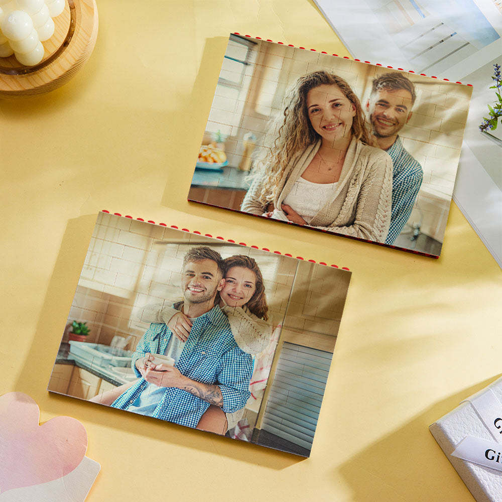 Custom Building Block Puzzle Horizontal Red Photo Building Bricks Christmas Gifts