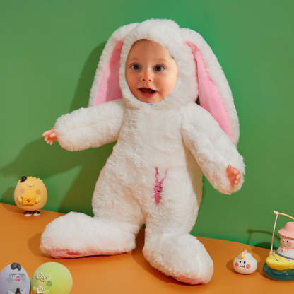 Custom Photo Face Doll Plush Bunny Cute Gifts