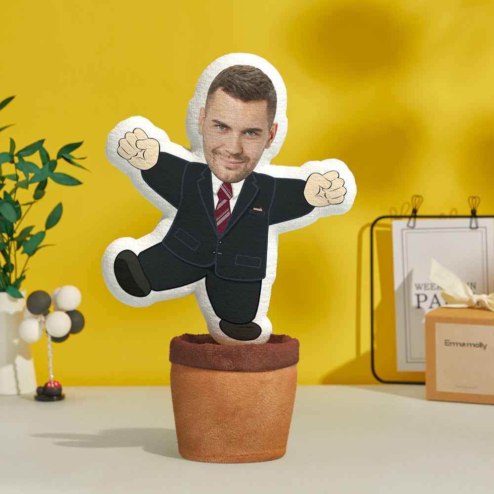 Custom Photo Face Doll Creative Funny Twisting Men in Suits Dancing Toys
