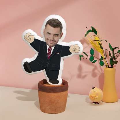 Custom Photo Face Doll Creative Funny Twisting Men in Suits Dancing Toys