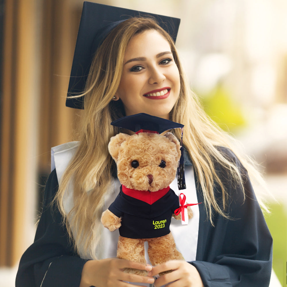 Personalized Graduation Bears Plush Stuffed Animal Bear for Graduation Gift