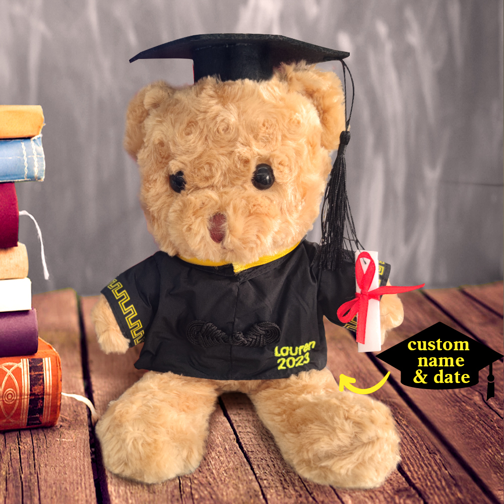 Personalized Graduation Bears Plush Stuffed Animal Bear for Graduation Gift