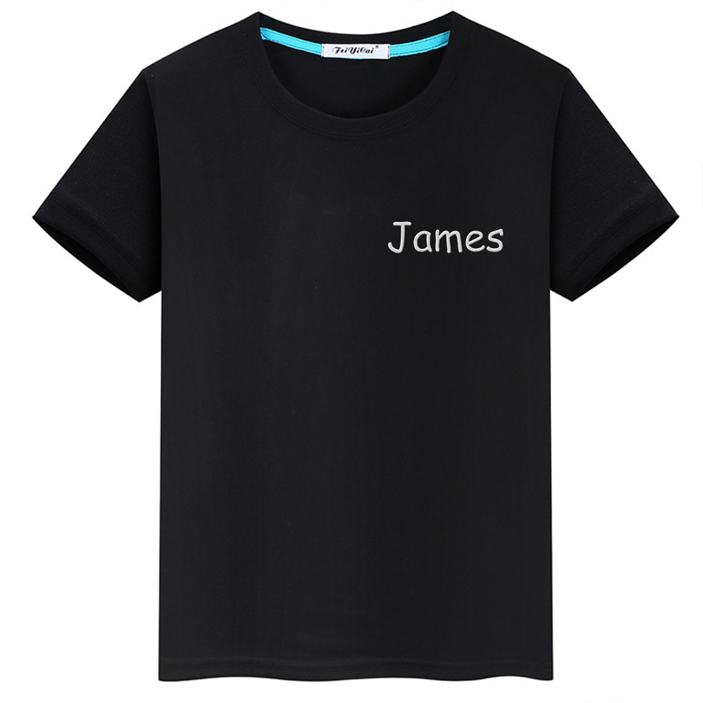 Personalized T-Shirt with Embroidered Name Gift for Kids
