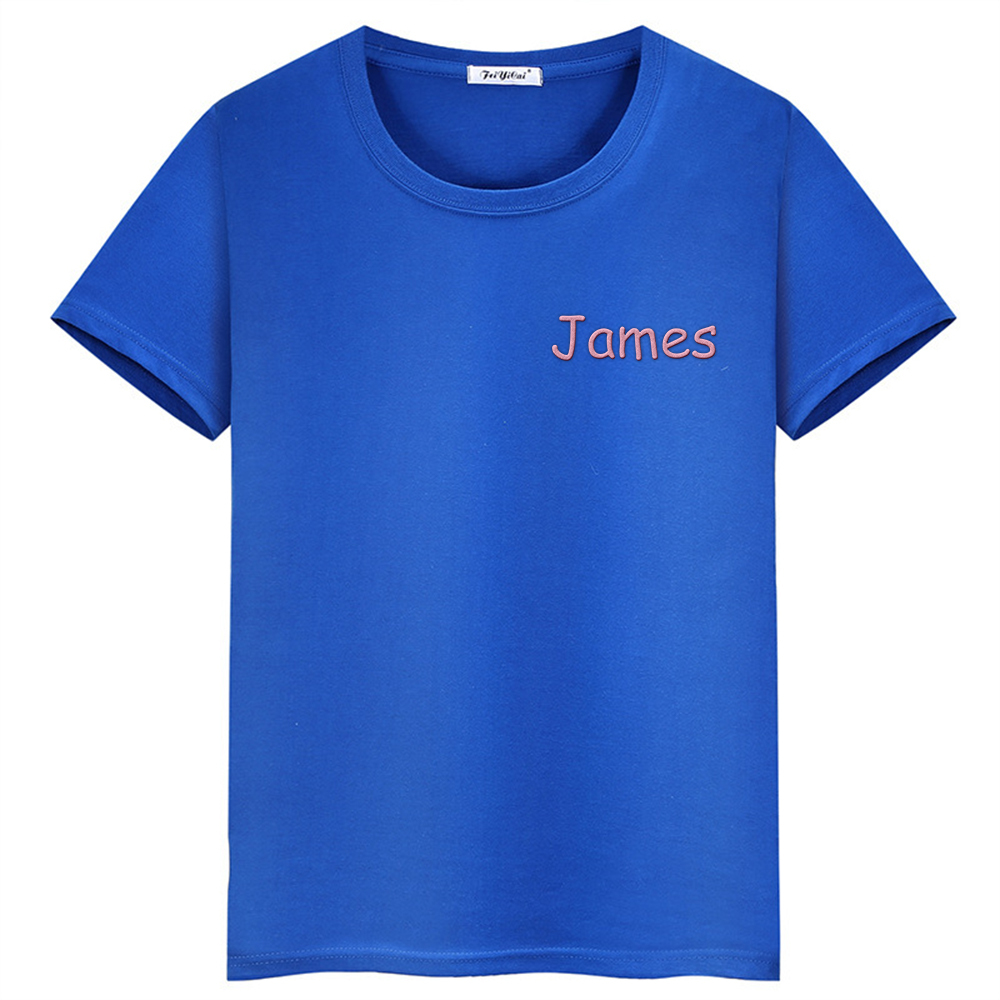 Personalized T-Shirt with Embroidered Name Gift for Kids