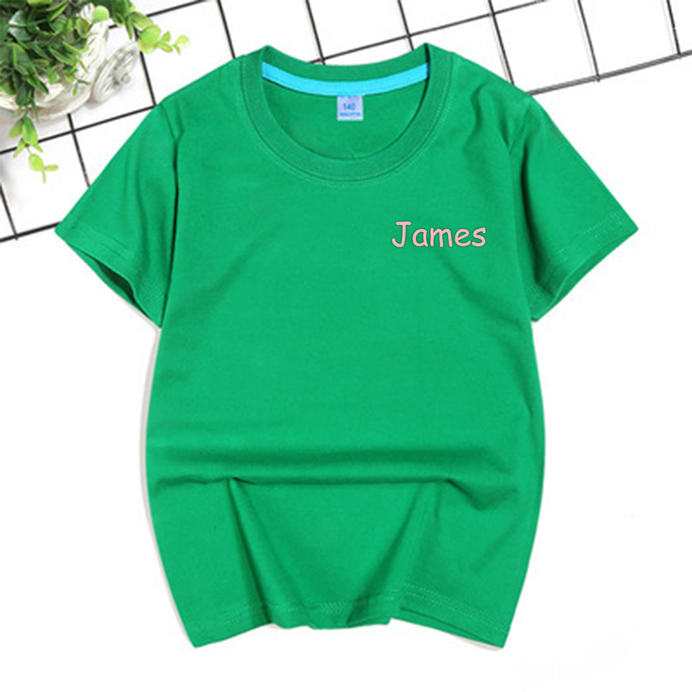Personalized T-Shirt with Embroidered Name Gift for Kids