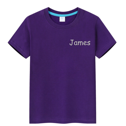 Personalized T-Shirt with Embroidered Name Gift for Kids