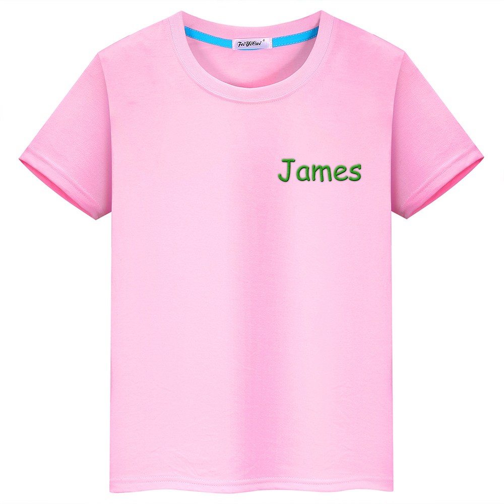 Personalized T-Shirt with Embroidered Name Gift for Kids