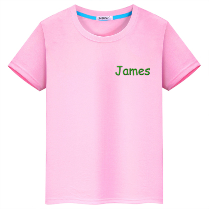 Personalized T-Shirt with Embroidered Name Gift for Kids